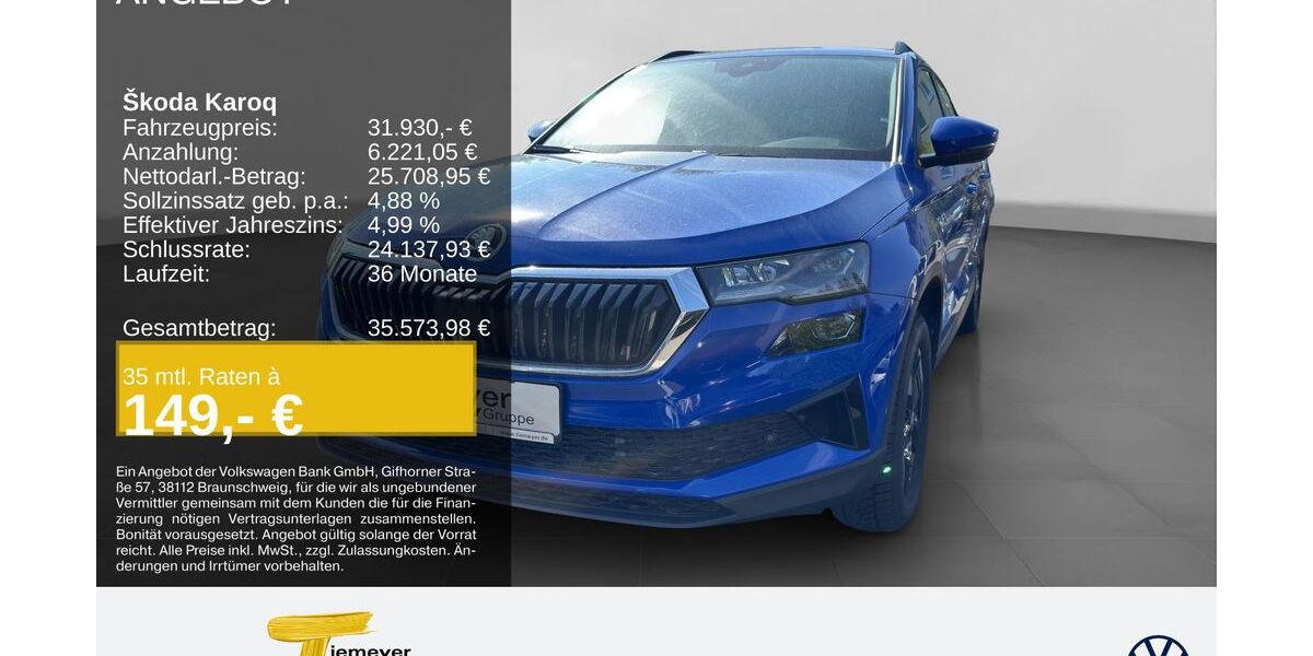 Skoda Karoq 7.610 km 28.690 &euro; Oberhausen 46047