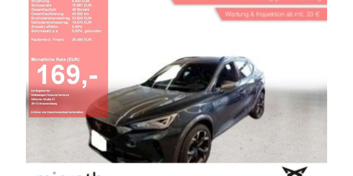 Cupra Formentor 17.801 km 25.490 &euro; Moers-Hülsdonk 47441