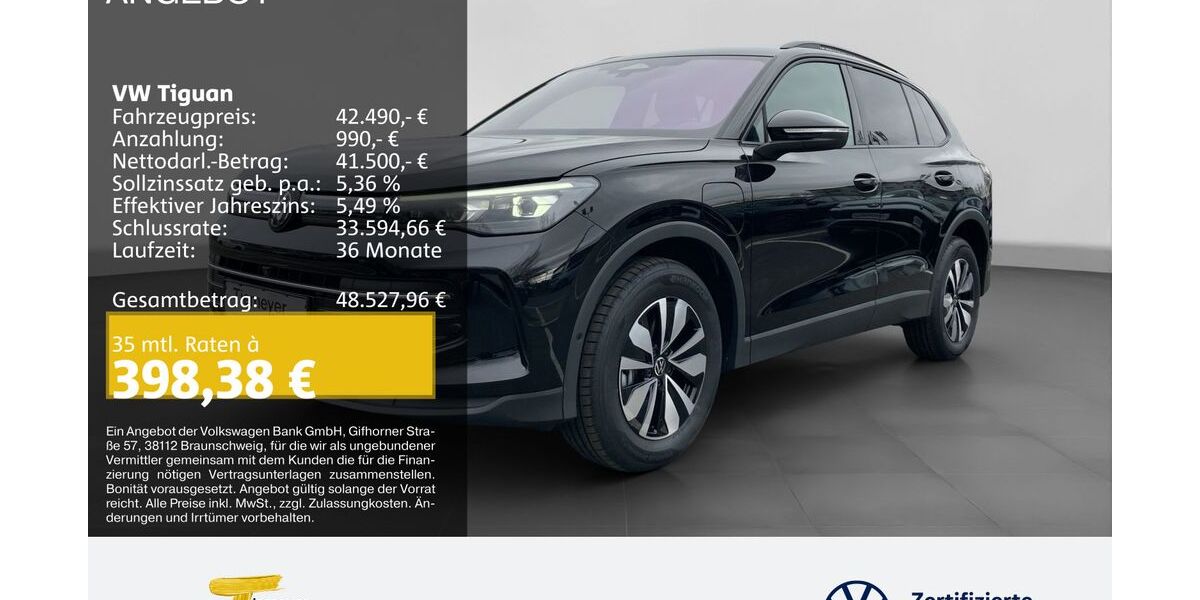 VW Tiguan 9.900 km 41.670 &euro; Dorsten 46282
