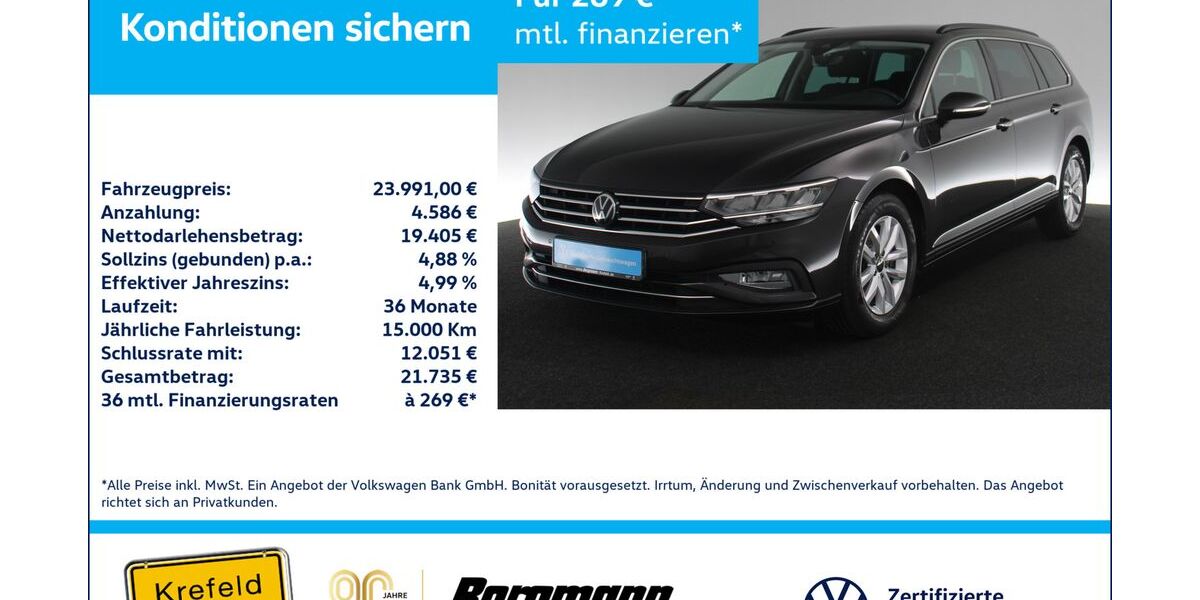 VW Passat Variant 89.025 km 23.332 &euro; Krefeld 47803