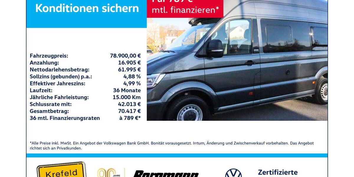 VW Crafter 5.250 km 78.900 &euro; Krefeld 47803
