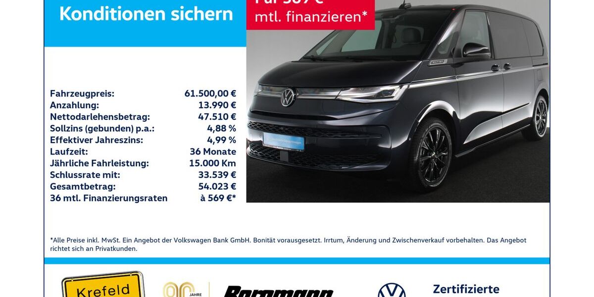 VW T7 Multivan 20.295 km 61.500 &euro; Krefeld 47803
