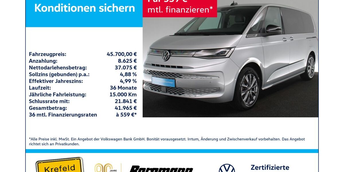 VW T7 Multivan 69.262 km 45.700 &euro; Krefeld 47803