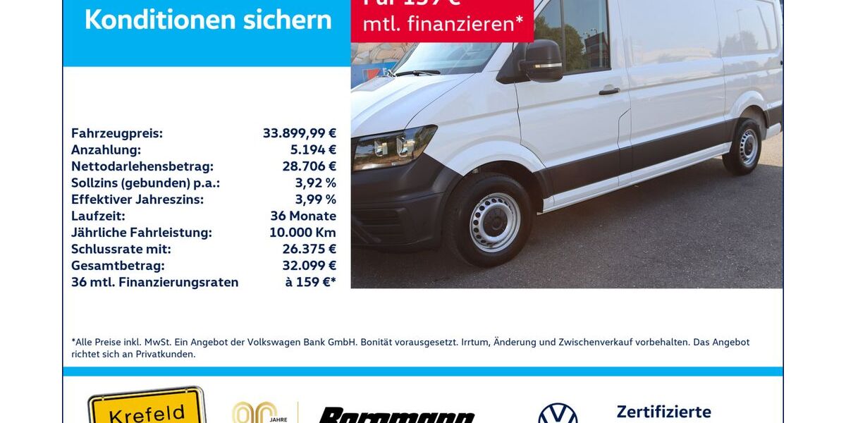 VW Crafter 14.644 km 33.900 &euro; Krefeld 47803