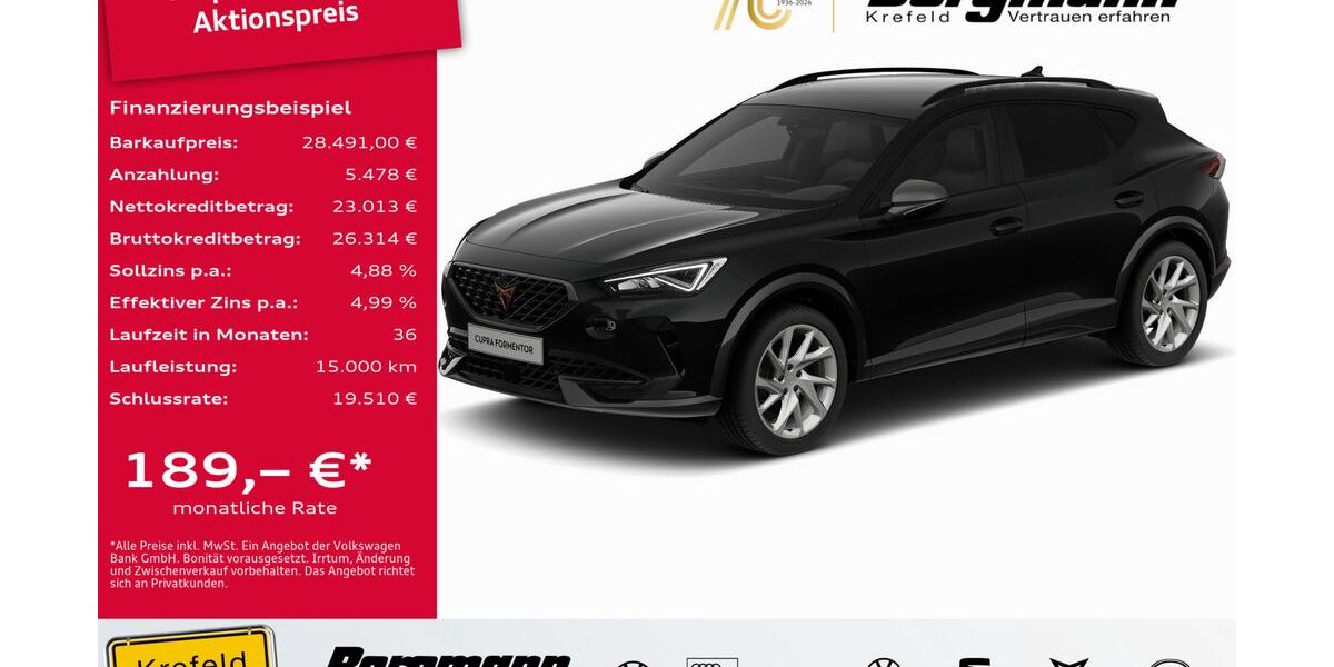 Cupra Formentor 14.941 km 28.491 &euro; Krefeld 47803