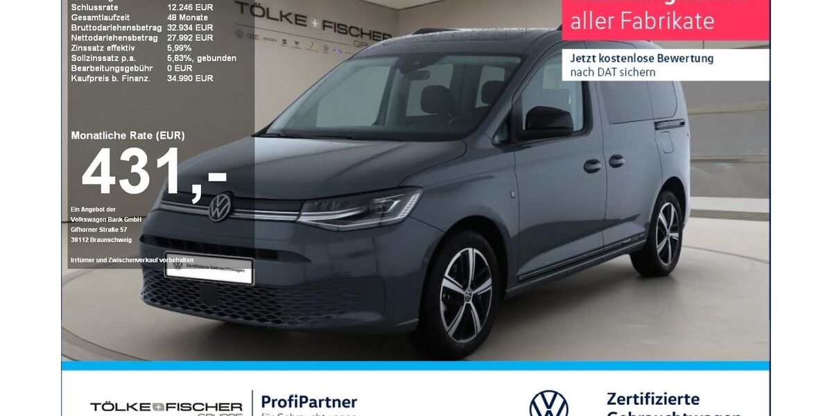 VW Caddy 20.661 km 29.989 &euro; Krefeld 47805